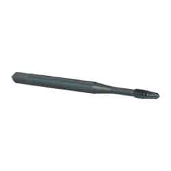 OSG - #2-56 UNC, H2, 2 Flutes, Plug Chamfer, Oxide Finish, Powdered Metal Spiral Point STI Tap - 1-3/4" OAL, 0.141" Shank Diam, 7/16" Thread Length, 0.11" Square Size, Series 314 - Exact Industrial Supply