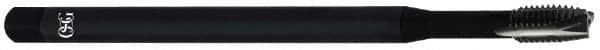 OSG - 7/16-20 UNF 3 Flute H3 Oxide Finish Vanadium High Speed Steel Spiral Point Extension Tap - Plug Chamfer, 6" OAL, 3B Class of Fit - Benchmark Tooling