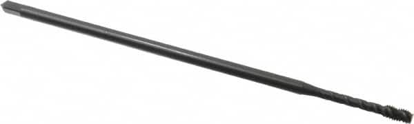 OSG - #10-32 UNF 3 Flute H3 Oxide Finish Vanadium High Speed Steel Spiral Flute Extension Tap - Modified Bottoming Chamfer, 6" OAL, 2B/3B Class of Fit - Benchmark Tooling