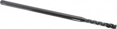 OSG - 1/4-20 UNC 3 Flute H3 Oxide Finish Vanadium High Speed Steel Spiral Flute Extension Tap - Modified Bottoming Chamfer, 6" OAL, 3B Class of Fit - Exact Industrial Supply