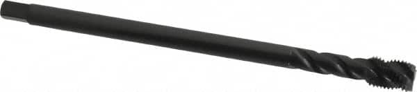 OSG - 7/16-20 UNF 3 Flute H3 Oxide Finish Vanadium High Speed Steel Spiral Flute Extension Tap - Modified Bottoming Chamfer, 6" OAL, 3B Class of Fit - Exact Industrial Supply
