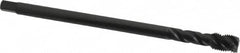 OSG - 7/16-20 UNF 3 Flute H3 Oxide Finish Vanadium High Speed Steel Spiral Flute Extension Tap - Modified Bottoming Chamfer, 6" OAL, 3B Class of Fit - Exact Industrial Supply