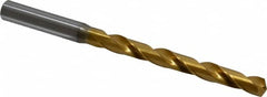 OSG - 21/64" 130° Cobalt Jobber Drill - TiN Finish, Right Hand Cut, Spiral Flute, Straight Shank, 5-1/8" OAL, Standard Point - Benchmark Tooling