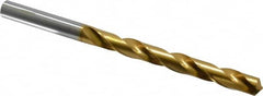 OSG - 3/8" 130° Cobalt Jobber Drill - TiN Finish, Right Hand Cut, Spiral Flute, Straight Shank, 5-7/16" OAL, Standard Point - Benchmark Tooling