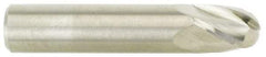 M.A. Ford - 7/16" Diam, 5/8" LOC, 4 Flute Solid Carbide Ball End Mill - TiCN Finish, Single End, 2-1/2" OAL, 7/16" Shank Diam, Spiral Flute - Benchmark Tooling
