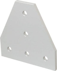 80/20 Inc. - 4-1/2" Wide, 4-1/2" High, Open Shelving 5 Hole Tee Plate - Aluminum, Use with Series 15 & Bolt Kit 3320 or 3325 - Benchmark Tooling