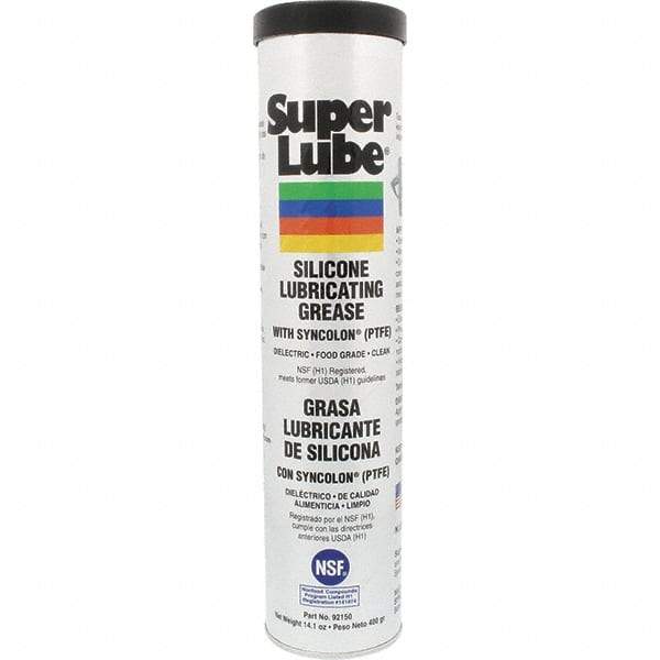 Synco Chemical - 14.1 oz Cartridge Silicone General Purpose Grease - Translucent White, Food Grade, 500°F Max Temp, NLGIG 2, - Benchmark Tooling