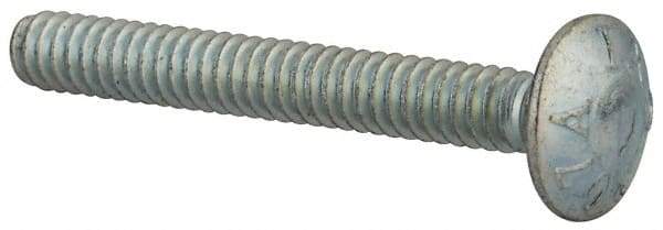 Value Collection - #10-24 UNC 1-1/2" Length Under Head, Standard Square Neck, Carriage Bolt - Grade 2 Steel, Zinc-Plated Finish - Benchmark Tooling