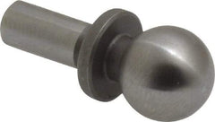 Gibraltar - 3/8" Ball Diam, 3/16" Shank Diam, Steel Inspection Tooling Ball - Slip-Fit Shank, 3/4" Ball Center to Shank Bottom, 0.3" Ball Center to Shoulder Bottom, with Shoulder - Benchmark Tooling