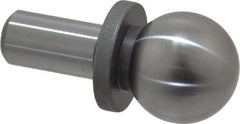 Gibraltar - 3/4" Ball Diam, 3/8" Shank Diam, Steel Inspection Tooling Ball - Press-Fit Shank, 1-1/4" Ball Center to Shank Bottom, 1/2" Ball Center to Shoulder Bottom, with Shoulder - Benchmark Tooling