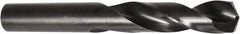 DORMER - 9.8mm 135° Spiral Flute High Speed Steel Screw Machine Drill Bit - Oxide Finish, Right Hand Cut, 43mm Flute Length, 89mm OAL, Split Point, Straight Shank - Benchmark Tooling