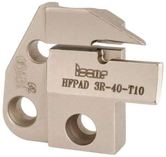 Iscar - 3mm Groove Width, 10mm Max Depth of Cut, Right Hand Cut, HFPAD Indexable Grooving Blade - GRIP, HGN-C, HGN-J, HGN-UT, HGPL Insert Style, Series Modular Grip - Benchmark Tooling