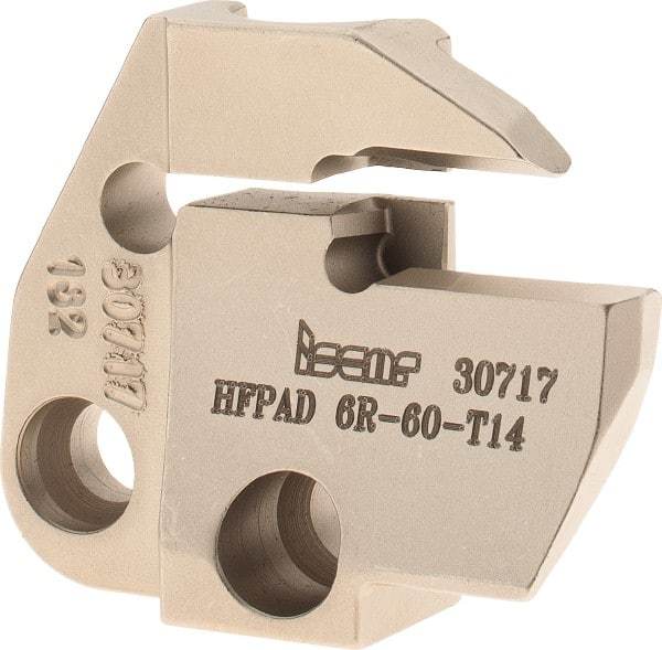 Iscar - 6mm Groove Width, 14mm Max Depth of Cut, Right Hand Cut, HFPAD Indexable Grooving Blade - HFPR/L Insert Style, Series Modular Grip - Benchmark Tooling