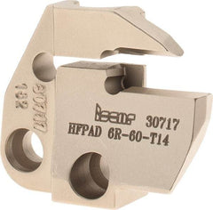 Iscar - 6mm Groove Width, 14mm Max Depth of Cut, Right Hand Cut, HFPAD Indexable Grooving Blade - HFPR/L Insert Style, Series Modular Grip - Benchmark Tooling