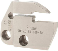Iscar - 6mm Groove Width, 20mm Max Depth of Cut, Right Hand Cut, HFPAD Indexable Grooving Blade - HFPR/L Insert Style, Series Modular Grip - Benchmark Tooling