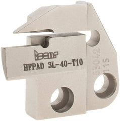 Iscar - 3mm Groove Width, 10mm Max Depth of Cut, Left Hand Cut, HFPAD Indexable Grooving Blade - GRIP, HGN-C, HGN-J, HGN-UT, HGPL Insert Style, Series Modular Grip - Benchmark Tooling
