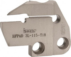 Iscar - 3mm Groove Width, 18mm Max Depth of Cut, Left Hand Cut, HFPAD Indexable Grooving Blade - GRIP, HGN-C, HGN-J, HGN-UT, HGPL Insert Style, Series Modular Grip - Benchmark Tooling