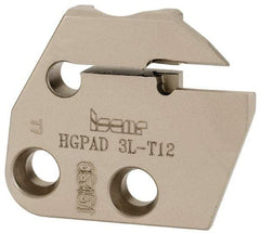 Iscar - 3" Groove Width, 12mm Max Depth of Cut, Left Hand Cut, HGPAD Indexable Grooving Blade - GRIP 3.., HGN.. 3.. Insert Style, Series Heli-Grip - Benchmark Tooling