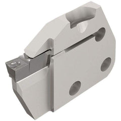 Iscar - Left Hand Cut, 5mm Insert Width, Cutoff & Grooving Support Blade for Indexables - 12mm Max Depth of Cut, 6mm Head Projection - Benchmark Tooling