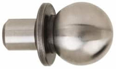 Gibraltar - 1/2" Ball Diam, 1/4" Shank Diam, Steel Inspection Tooling Ball - Thread Shank, 5/8" Ball Center to Shank Bottom, 5/16" Ball Center to Shoulder Bottom, with Shoulder - Benchmark Tooling