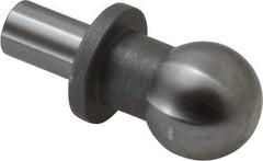 Gibraltar - 12mm Ball Diam, 6mm Shank Diam, Steel Inspection Tooling Ball - Thread Shank, 22mm Ball Center to Shank Bottom, 12mm Ball Center to Shoulder Bottom, with Shoulder - Benchmark Tooling