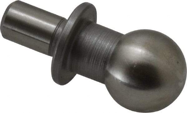 Gibraltar - 12mm Ball Diam, 6mm Shank Diam, Steel Inspection Tooling Ball - Thread Shank, 22mm Ball Center to Shank Bottom, 12mm Ball Center to Shoulder Bottom, with Shoulder - Benchmark Tooling