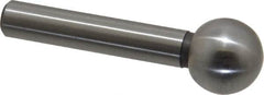 Gibraltar - 1/2" Ball Diam, 1/4" Shank Diam, Steel Inspection Tooling Ball - Press-Fit Shank, 1-1/2" Ball Center to Shank Bottom - Benchmark Tooling