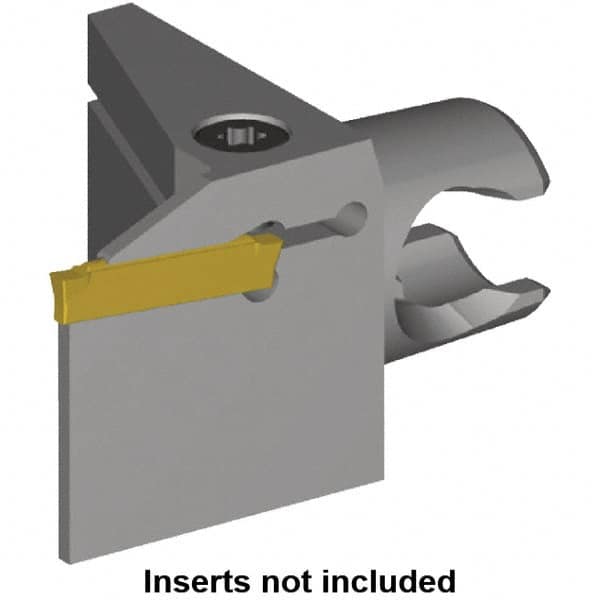 Kennametal - A4..02 Insert, 30mm Head Length, 2mm Min Groove Width, Modular Grooving Cutting Unit Head - Right Hand Cut, System Size KM20, Series A4, KM Mini - Benchmark Tooling