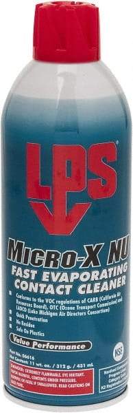 LPS - 11 Ounce Aerosol Contact Cleaner - 0°F Flash Point, Flammable, Food Grade, Plastic Safe - Benchmark Tooling