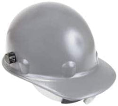 Fibre-Metal - ANSI Type I, Class G Rated, 8-Point, Ratchet Adjustment Hard Hat - One Size Fits Most, Gray, Standard Brim - Benchmark Tooling