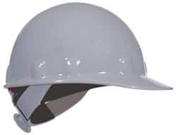 Fibre-Metal - ANSI Type I, Class E Rated, 8-Point, Ratchet Adjustment Hard Hat - Size 6-1/2 to 8, Green, Standard Brim - Benchmark Tooling