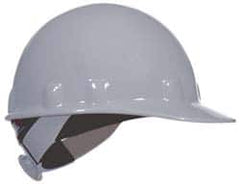 Fibre-Metal - ANSI Type I, Class E Rated, 8-Point, Ratchet Adjustment Hard Hat - Size 6-1/2 to 8, Green, Standard Brim - Benchmark Tooling