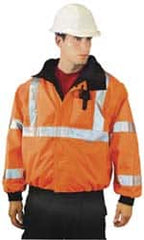 OccuNomix - Size XL General Purpose & High Visibility Jacket - Orange, Polyester, Zipper, Snaps Closure, 43 to 46" Chest - Benchmark Tooling