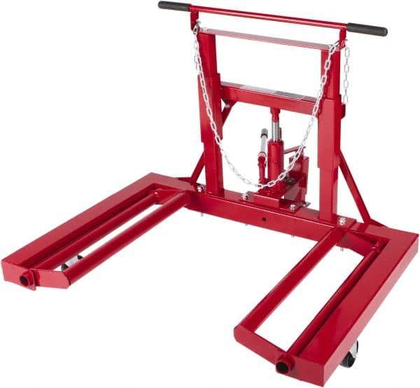 Sunex Tools - 3 Wheel, 1,500 Lb Capacity, Easy Roller - 25 to 52" Steel Wheels - Benchmark Tooling