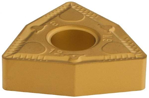 Iscar - WNMG643 GN Grade IC9250 Carbide Turning Insert - TiCN/Al2O3/TiN Finish, 80° Trigon, 3/4" Inscr Circle, 1/4" Thick, 3/64" Corner Radius - Benchmark Tooling