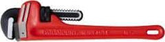 Paramount - 10" Cast Iron Straight Pipe Wrench - 1-1/2" Pipe Capacity - Benchmark Tooling