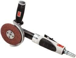 3M - 4" Wheel Diam, 12,000 RPM, Pneumatic Angle & Disc Grinder - 3/8-24 Spindle, 35 CFM - Benchmark Tooling