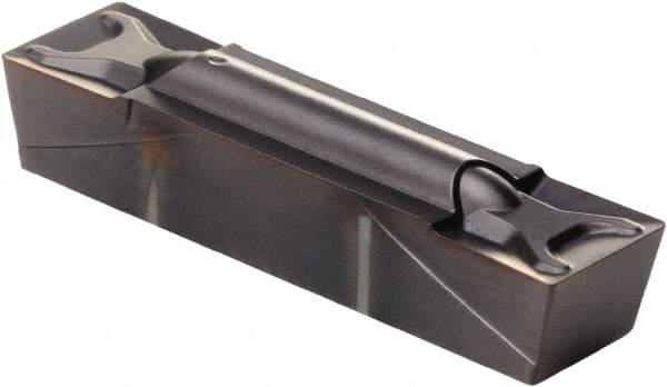 Kennametal - 312G GMN Grade KCU25, 7.94mm Cutting Width Carbide Grooving Insert - 6.25mm Max Depth of Cut, Neutral, 0.41mm Corner Radius, AlTiN Finish - Benchmark Tooling
