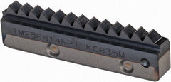 Kennametal - 14 TPI, Internal/External Thread, NPT Standard, TM25 KC635M Grade Thread Mill Insert - Carbide, TiAlN Coating - Benchmark Tooling
