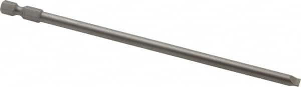 Wera - 7/32" Slotted Screwdriver Bit - 1/4" Hex Drive, 6" OAL - Benchmark Tooling