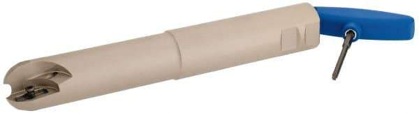 Iscar - 1-1/2" Cut Diam, 1.33" Max Depth of Cut, 1-1/2" Shank Diam, 1" OAL, Indexable Ball Nose End Mill - 5" Head Length, Straight Shank, BCM Toolholder, BCR D1.50 Insert - Benchmark Tooling