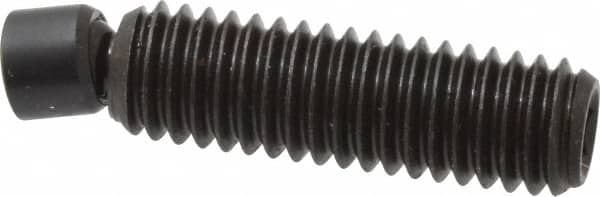 Gibraltar - 3/8-16, 1-1/2" OAL, Alloy Steel, Swivel Pad - Black Oxide Finish, 0.293" Pad Diam, 1-1/4" Thread Length, 7.5° Swivel Angle, 3/16" Hex Key - Benchmark Tooling