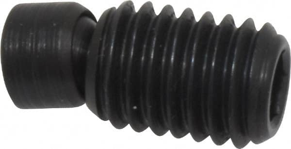 Gibraltar - 1/2-13, 1" OAL, Alloy Steel, Swivel Pad - Black Oxide Finish, 0.4" Pad Diam, 11/16" Thread Length, 7.5° Swivel Angle, 1/4" Hex Key - Benchmark Tooling