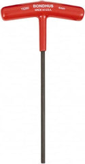 Bondhus - 4mm Hex, T-Handle Cushion Grip, Hex Key - 152mm OAL, Metric System of Measurement - Benchmark Tooling