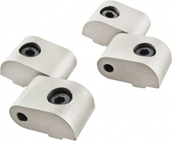 80/20 Inc. - 1-1/2" Long x 1-9/64" Wide x 26mm Thick, Right Lift Off Hinge Long Pin Top Short Pin Bottom - Aluminum, Clear Anodized Finish - Benchmark Tooling