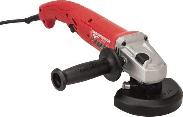 Milwaukee Tool - 5" Wheel Diam, 11,000 RPM, Corded Angle & Disc Grinder - 5/8-11 Spindle, 120 Volts, 11 Amps - Benchmark Tooling