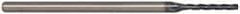Accupro - 0.07", 1/2" LOC, 1/8" Shank Diam, 2-1/2" OAL, 3 Flute, Solid Carbide Square End Mill - Single End, AlTiN Finish, Spiral Flute, 30° Helix, Centercutting, Series Miniature - Benchmark Tooling