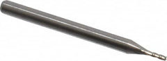 Accupro - 0.045", 4 Flute, Single End, Solid Carbide, 0.005" Corner Radius End Mill - 1-1/2" OAL, 30° Helix, Right Hand Flute, 0.14" LOC, Right Hand Cut - Benchmark Tooling