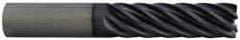 Accupro - 1/8", 1/4" LOC, 1/8" Shank Diam, 1-1/2" OAL, 6 Flute, Solid Carbide Square End Mill - Single End, Uncoated, Spiral Flute, 45° Helix, Centercutting, Right Hand Cut, Right Hand Flute - Benchmark Tooling