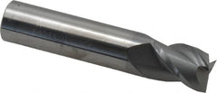 Accupro - 1/2", 5/8" LOC, 1/2" Shank Diam, 2-1/2" OAL, 3 Flute, Solid Carbide Square End Mill - Single End, nACRo Finish, Spiral Flute, 40° Helix, Centercutting, Right Hand Cut, Right Hand Flute - Benchmark Tooling